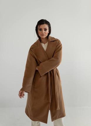 Кашемировое пальто с подкладкой