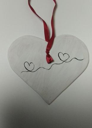 Деревянное сердечко ручной украинской росписи5 фото