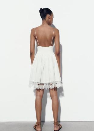 Коротка сукня сарафан біле zara розмір s8 фото