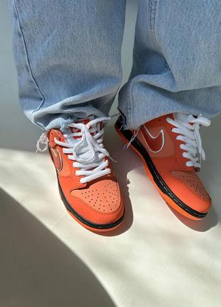 Женские кроссовки nike sb dunk low lobster orange7 фото