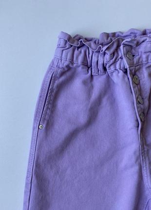 Бузкові мом-джинси zara /фіолетові джинси zara4 фото