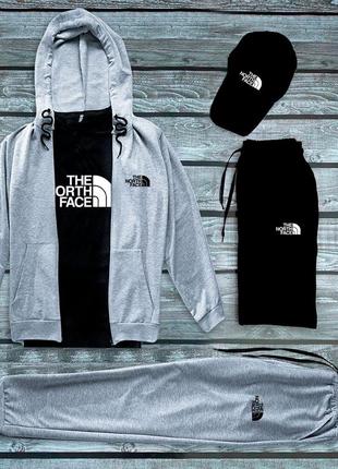 Спортивный комплект серо черный tnf