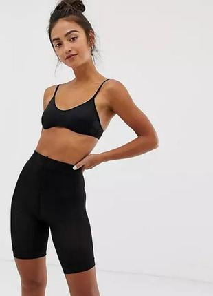 Чорні трусики-шортики asos з ефектом антітертя великого розміру