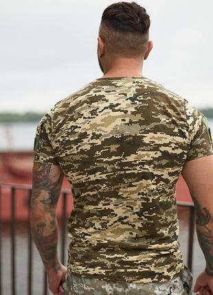 Легкий мужской комплект футболка с липучками под шевроны + брюки terra / летняя полевая форма светлый пиксель7 фото