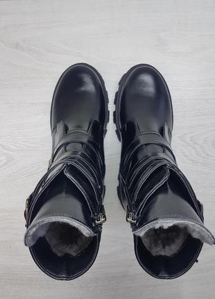 Женские лаковые ботинки с пряжками на молнии от slaturi5 фото