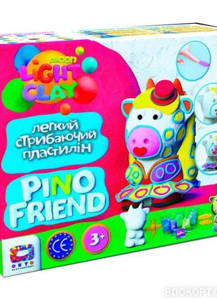 Набор легкого прыгающего пластилина  pino friend "диди" tm moon light clay 70061 с фигуркой