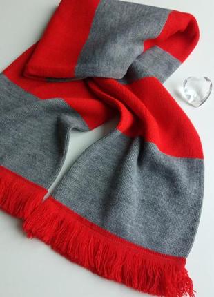Гарний стильний теплий в'язаний трикотажний шарф puma