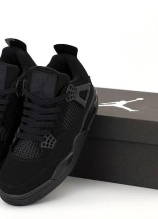 Мужские кроссовки nike air jordan 4 retro black 40-41-42-43-44-45