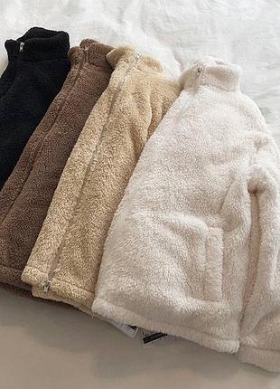 Теплый худи тедди