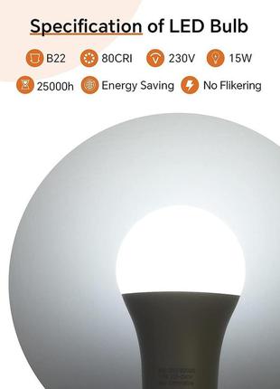 Светодиодные лампы pursnic b22, байонетные лампы b15 мощностью 22 вт, эквивалентные лампе накаливания мощность2 фото