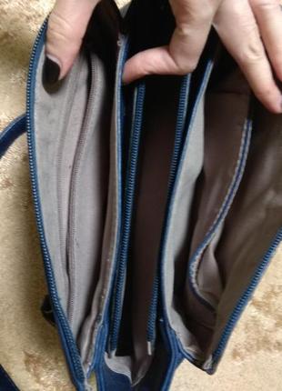 Женская сумка синяя с длинной ручкой amelie3 фото