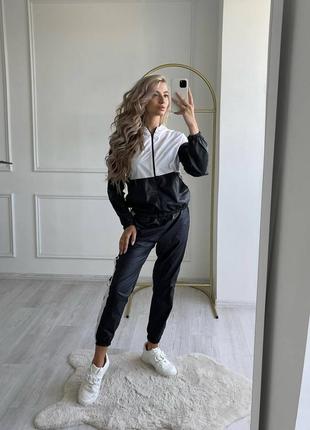 Спортивный костюм из плащёвки в стиле zara