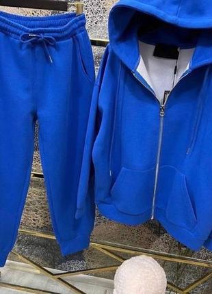 Спортивний теплий костюм на флісі джогери і кофта на блискавці