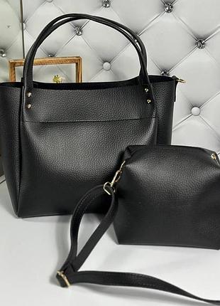 Женская сумка с клатчем комплект