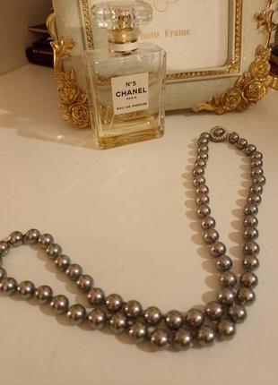 Ожерелье черного жемчуга, англия, винтаж