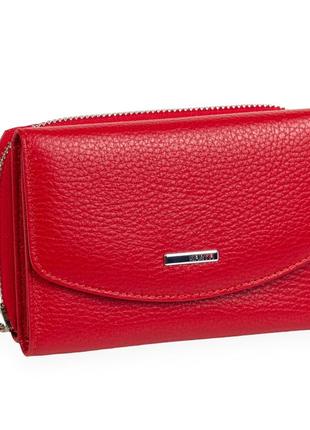 Жіночий гаманець з натуральної шкіри karya 1192-46 червоний1 фото
