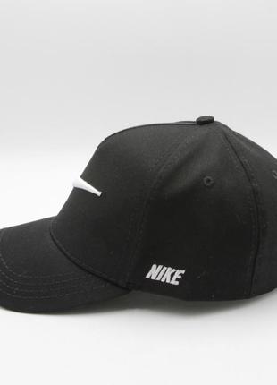 Удобная бейсболка nike с белой вышивкой, кепка мужская/женская 59-60р, черный бейс с логотипом и надписью найк2 фото