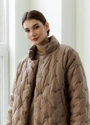 Теплая женская куртка-рубашка стеганая оверсайз синтепух 42-52 размеры разные цвета9 фото