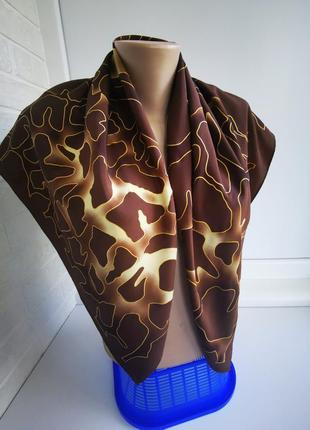 Шикарный женский платок из натурального шелка moda italiano3 фото