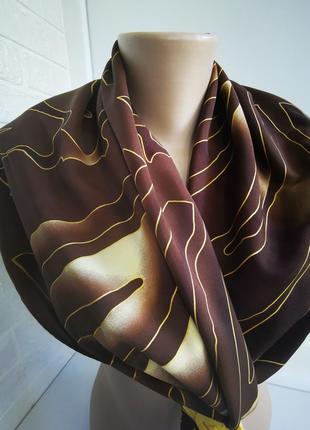Шикарный женский платок из натурального шелка moda italiano5 фото