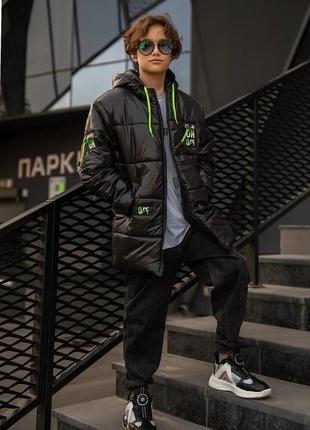 Подростковая куртка для мальчика, зима 140-170 размеры