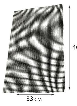 Набір антипригарний килимок-сітка для bbq і гриля 40 х 33 см і лопатка з антипригарним покриттям (vol-1201)3 фото