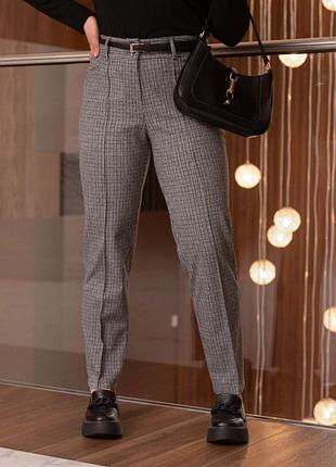 Классические женские теплые шерстяные брюки со стрелками