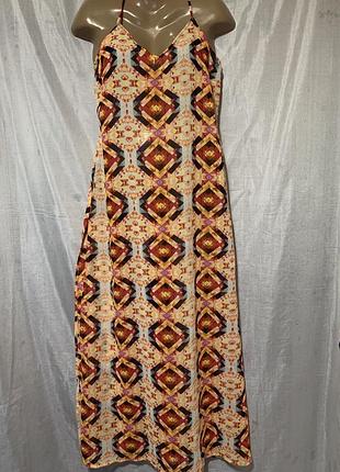 Шифоновый длинный сарафан boohoo beach