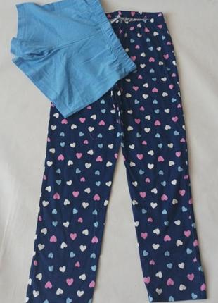 Набор пижамные брюки и шорты 7-8 лет 128 см primark тонкие3 фото