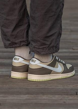 Кросівки nike sb dunk low beige brown green patch 6