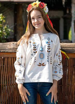 Вишиванка розкішна льон 122-164