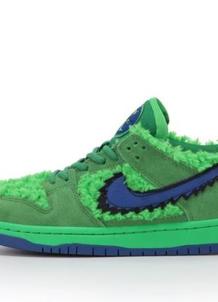 Мужские кроссовки nike sb dunk low x grateful dead bears green 41-42-43-44-454 фото