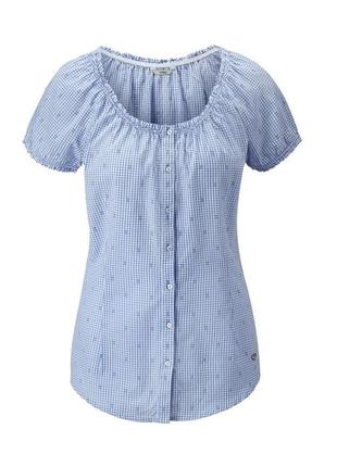 Нова блуза - сорочка в клітку з біо-бавовни від tchibo німеччина розмір 40 євро 46-486 фото