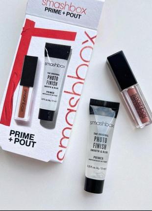 Набор база под макияж + помада smashbox primer + pout3 фото