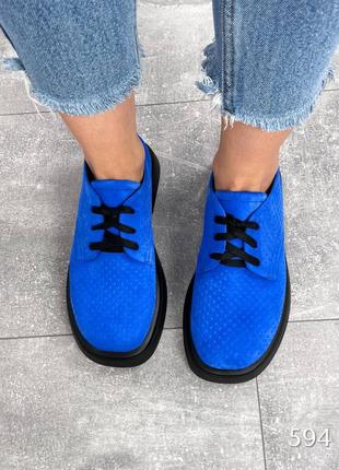 Замшевые туфли со шнурками6 фото