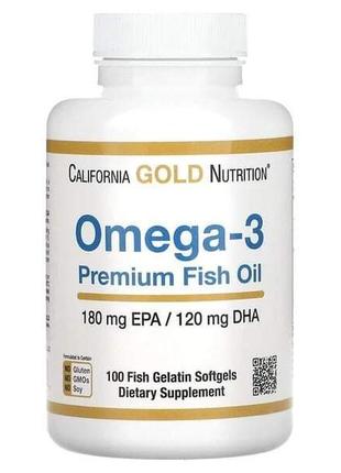 California gold nutrition, омега-3, жир 180 мг эпк / 120 мг дгк,100 шт. d3 omega омега витамин c магний белоба биотин кальций цинк селен1 фото