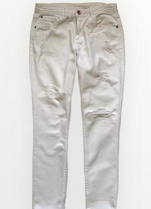 Белые джинсы с рваностями lee cooper