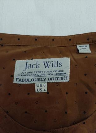 Шелковая блуза от jack wills. рукав 3/43 фото