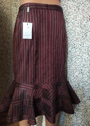 Шикарная итальянская юбка миди 108%вискоза жатая ткань2 фото