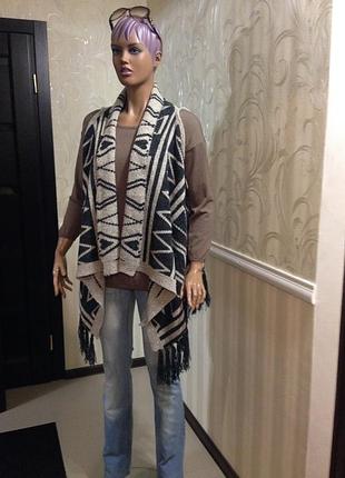 Стильний кардиган з китицями, mela (англія), розмір uni