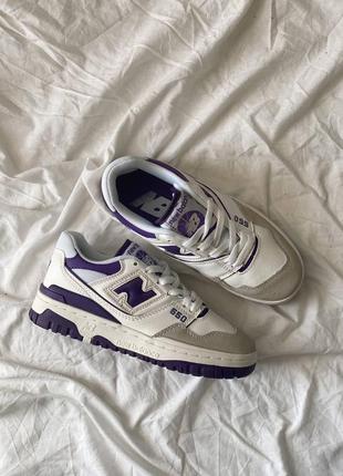 Кросівки new balance 550 white purple3 фото