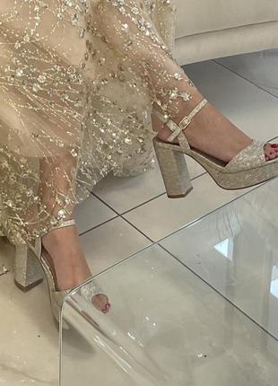 Подборы золотые с глиттером