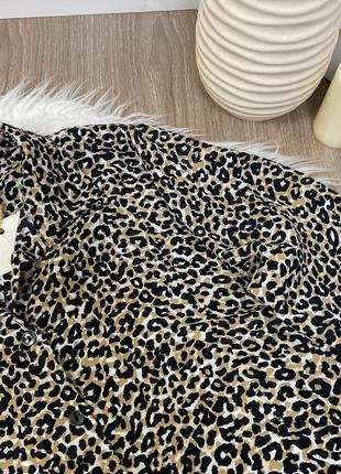 Блуза в леопардовий принт, рубашка2 фото