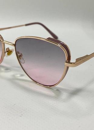 Коригуючі окуляри жіночі тоновані в металевій оправі