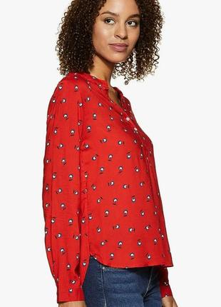 Стильна сорочка рубашка блузка блуза принт v-подібний принт розпродаж бренд marks& spencer, р.104 фото