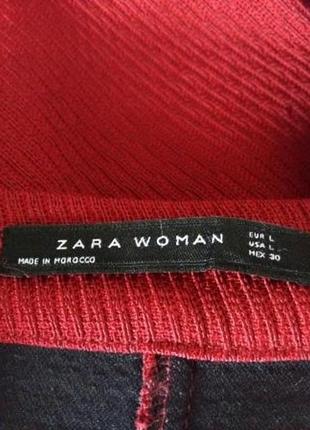 Бордовая юбка трапеция zara, супер скидка5 фото