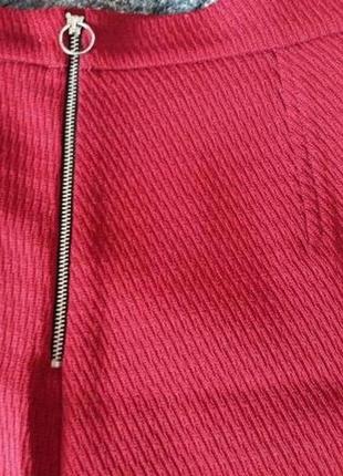Бордовая юбка трапеция zara, супер скидка2 фото