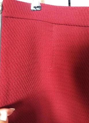 Бордовая юбка трапеция zara, супер скидка4 фото