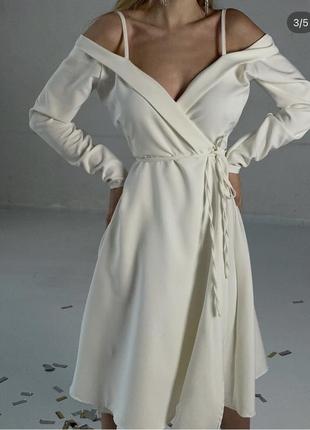 Платье праздничное белого цвета, размер с, с биркой3 фото