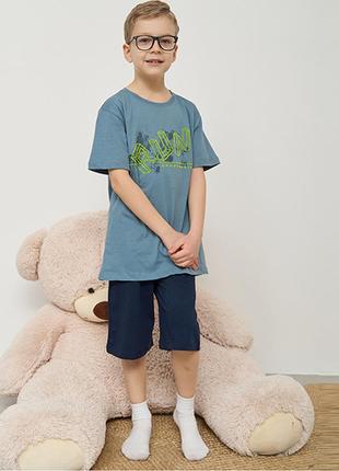 Комплект для мальчика шорты и футболка надпись ozkan 13248